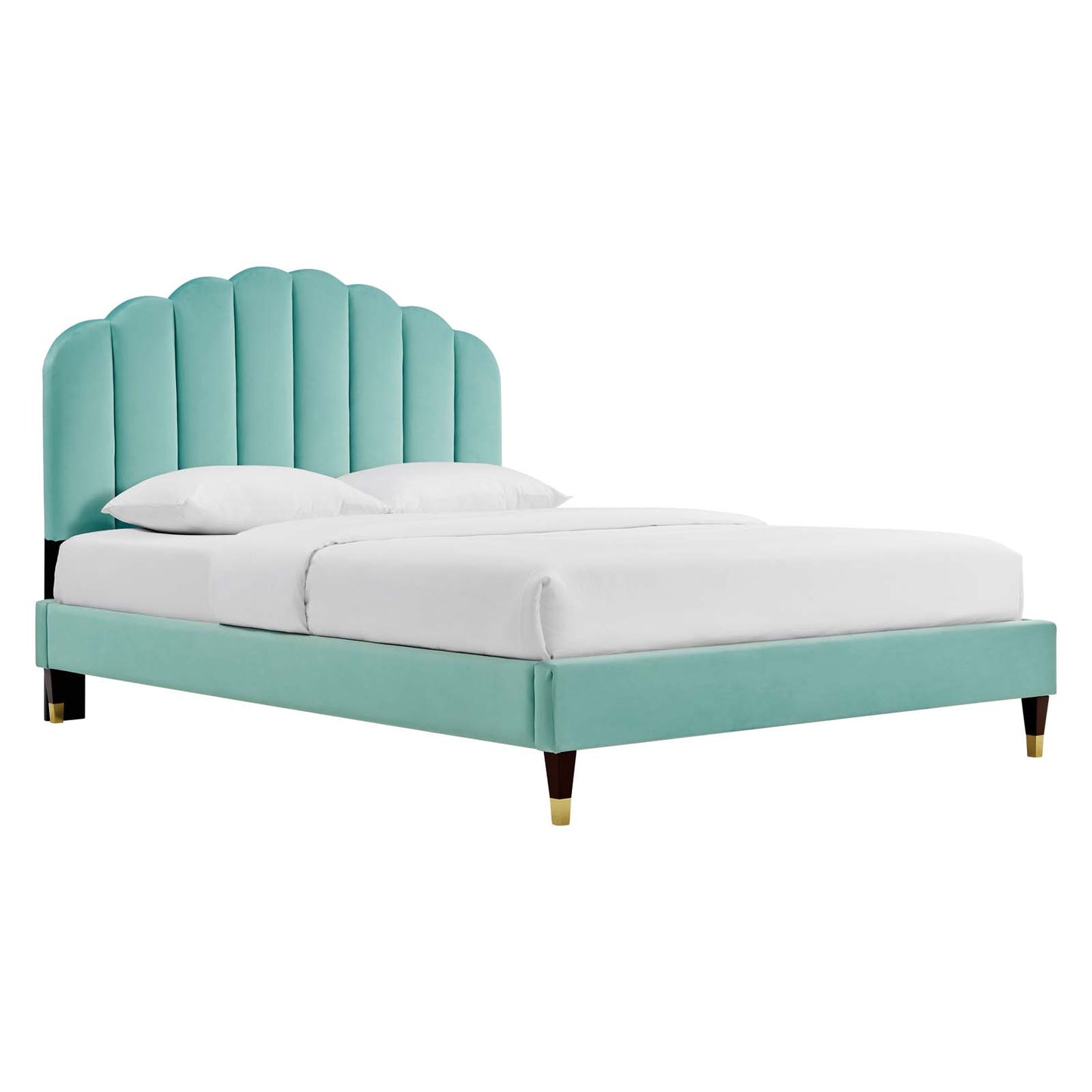 Daisy Performance Velvet Queen Platform Bed By Modway - MOD-6288 | Beds | Modishstore - 20