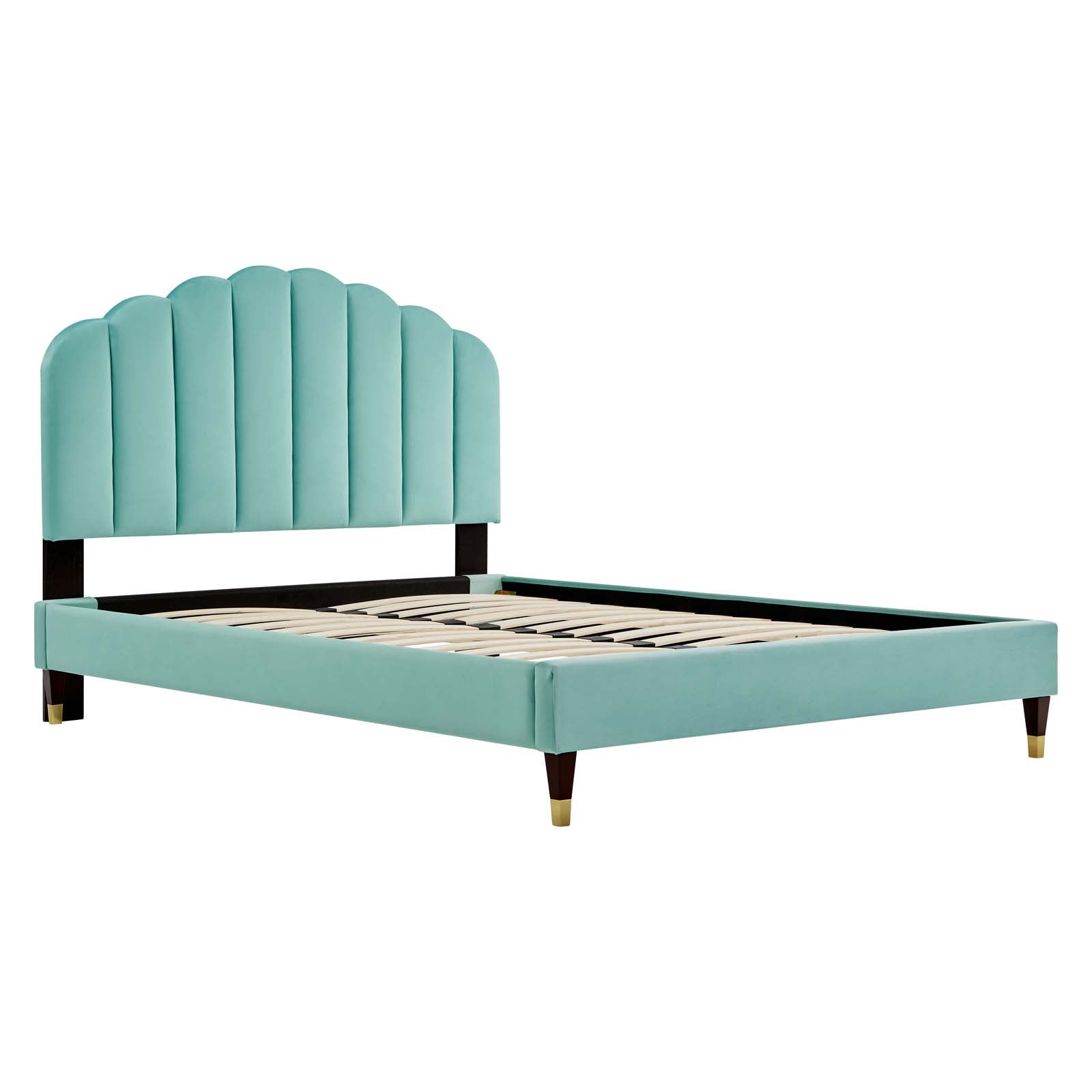 Daisy Performance Velvet Queen Platform Bed By Modway - MOD-6288 | Beds | Modishstore - 21
