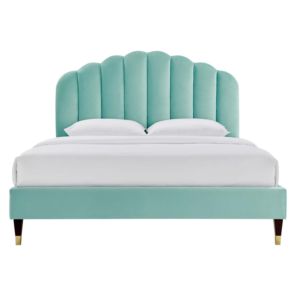Daisy Performance Velvet Queen Platform Bed By Modway - MOD-6288 | Beds | Modishstore - 23