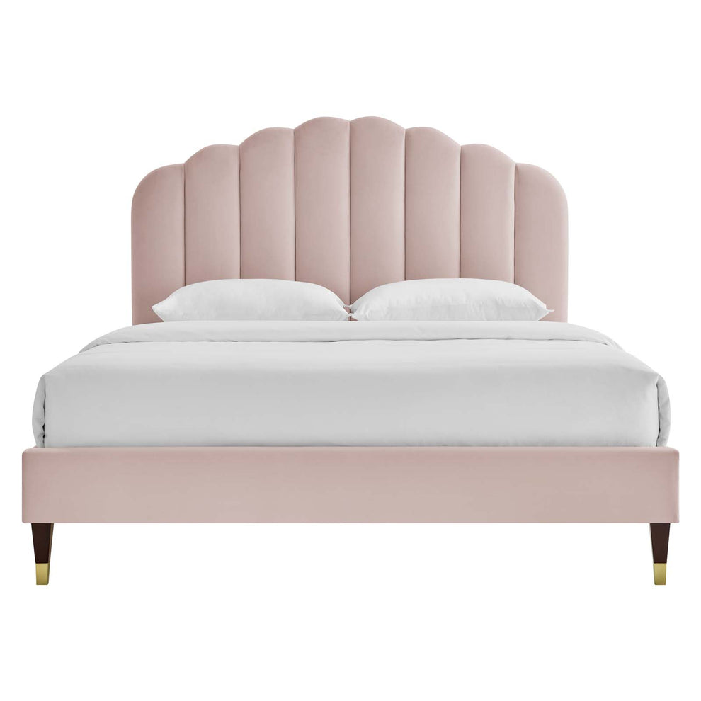 Daisy Performance Velvet Queen Platform Bed By Modway - MOD-6288 | Beds | Modishstore - 35