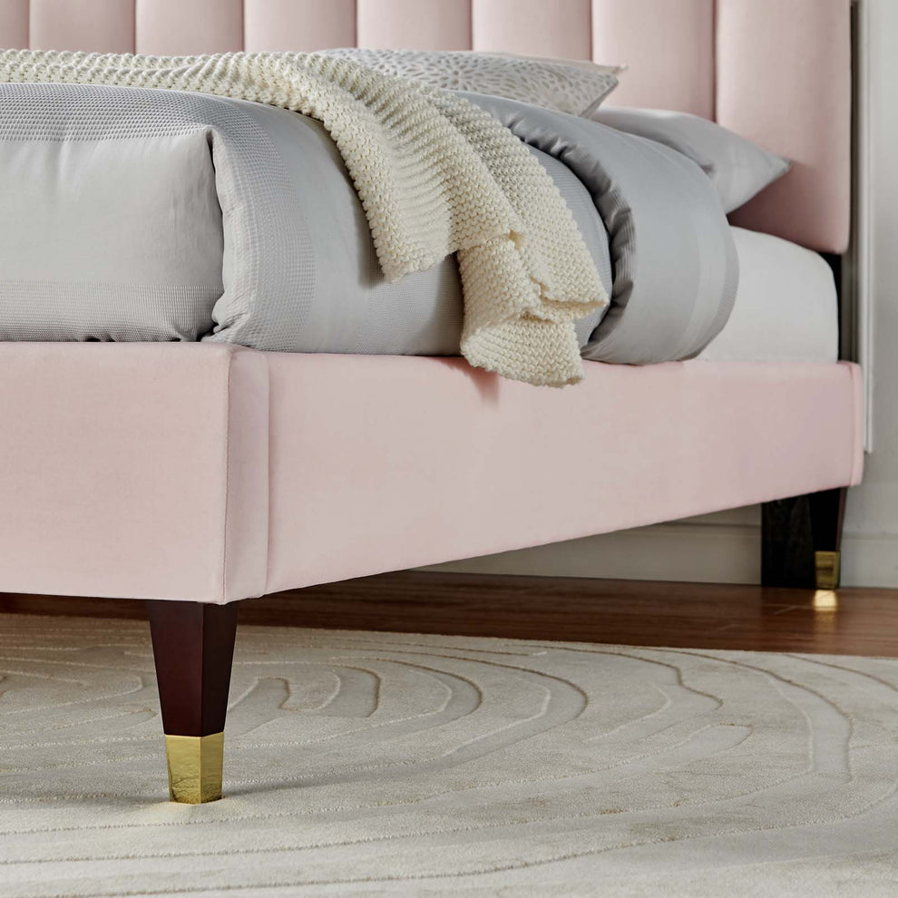 Daisy Performance Velvet Queen Platform Bed By Modway - MOD-6288 | Beds | Modishstore - 36