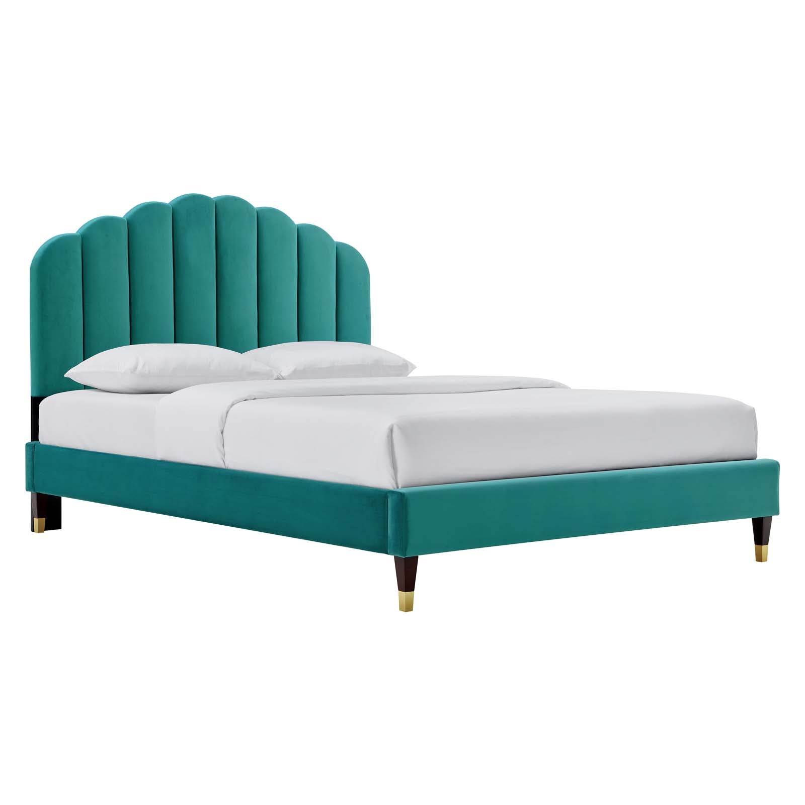 Daisy Performance Velvet Queen Platform Bed By Modway - MOD-6288 | Beds | Modishstore - 38