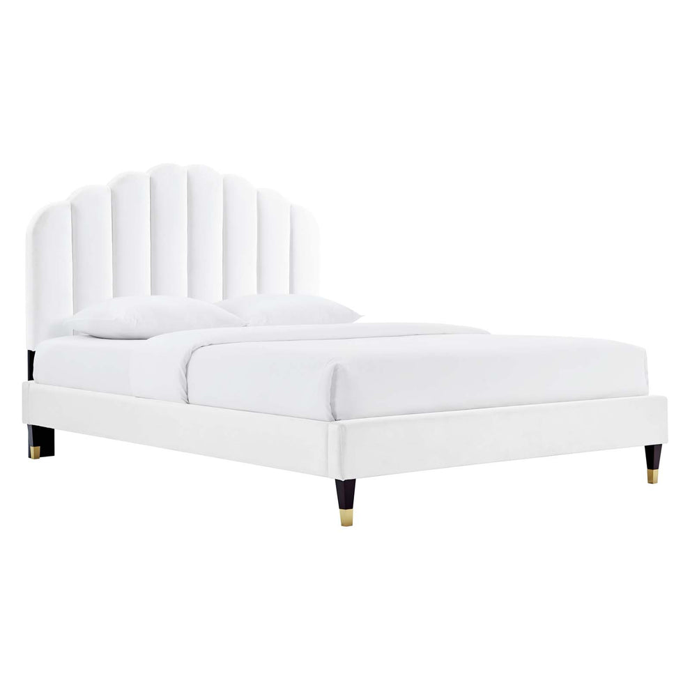 Daisy Performance Velvet Queen Platform Bed By Modway - MOD-6288 | Beds | Modishstore - 43