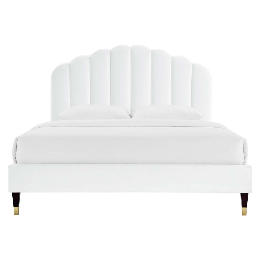Daisy Performance Velvet Queen Platform Bed By Modway - MOD-6288 | Beds | Modishstore - 46