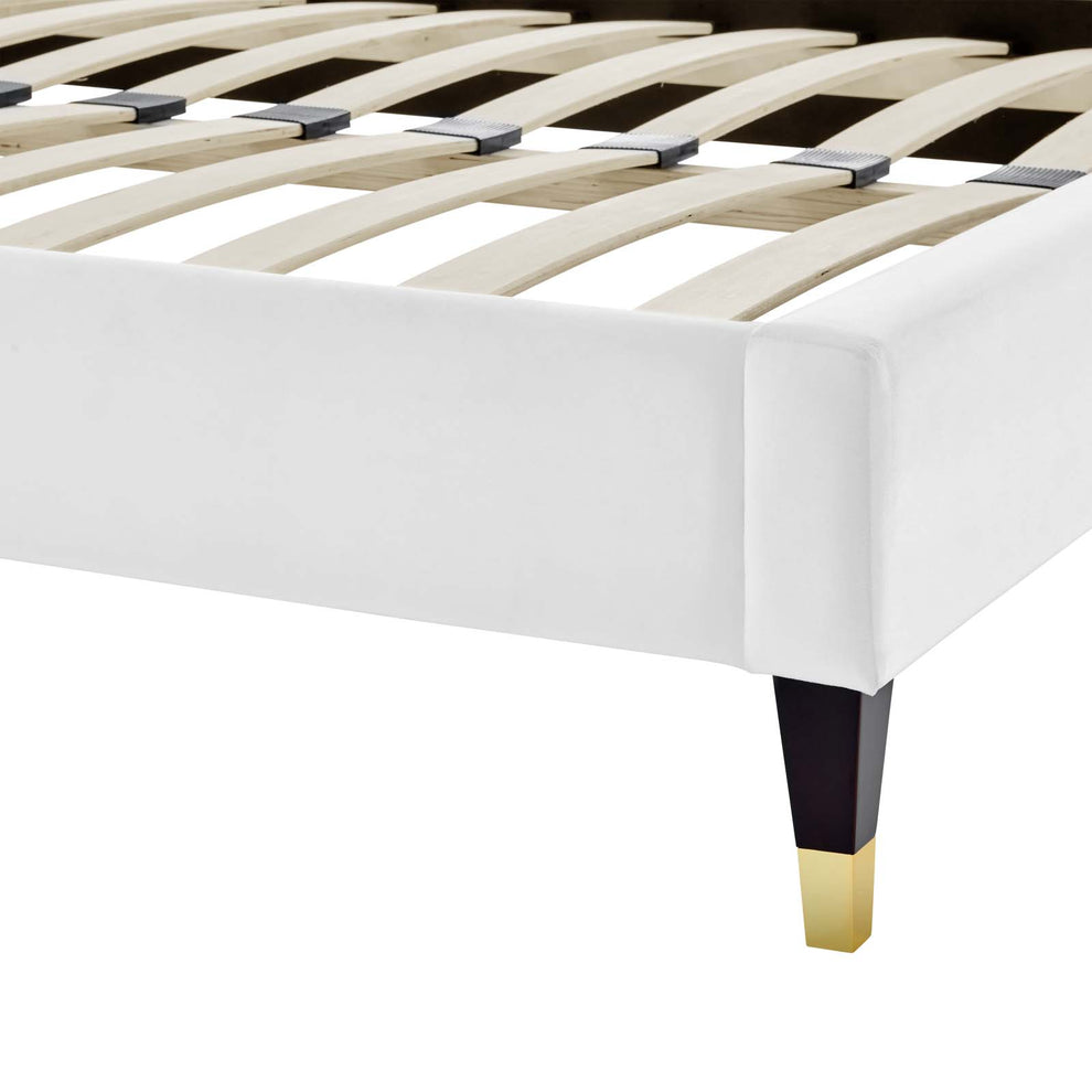 Daisy Performance Velvet Queen Platform Bed By Modway - MOD-6288 | Beds | Modishstore - 47