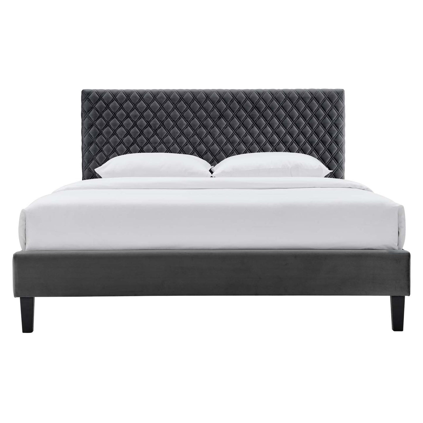 Garcelle Performance Velvet Queen Platform Bed By Modway - MOD-6289 | Beds | Modishstore - 3