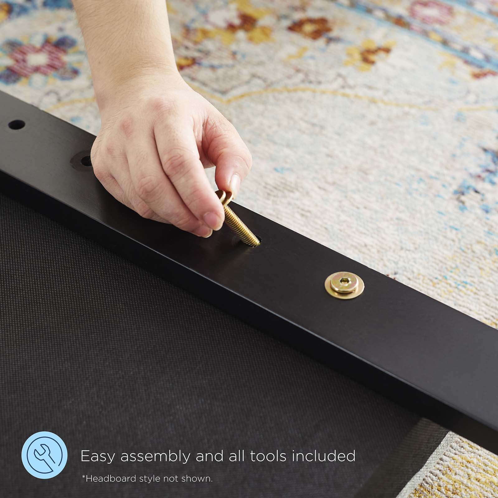 Garcelle Performance Velvet Queen Platform Bed By Modway - MOD-6289 | Beds | Modishstore - 6