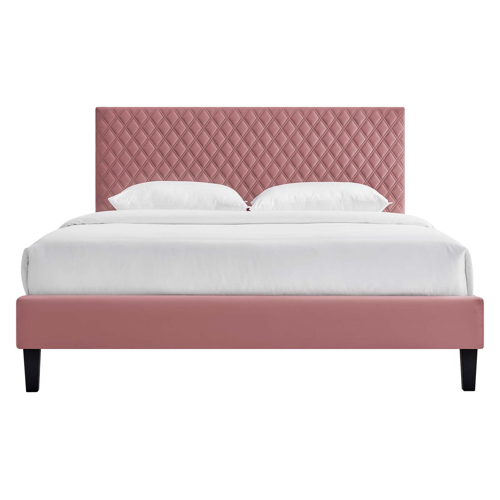 Garcelle Performance Velvet Queen Platform Bed By Modway - MOD-6289 | Beds | Modishstore - 11