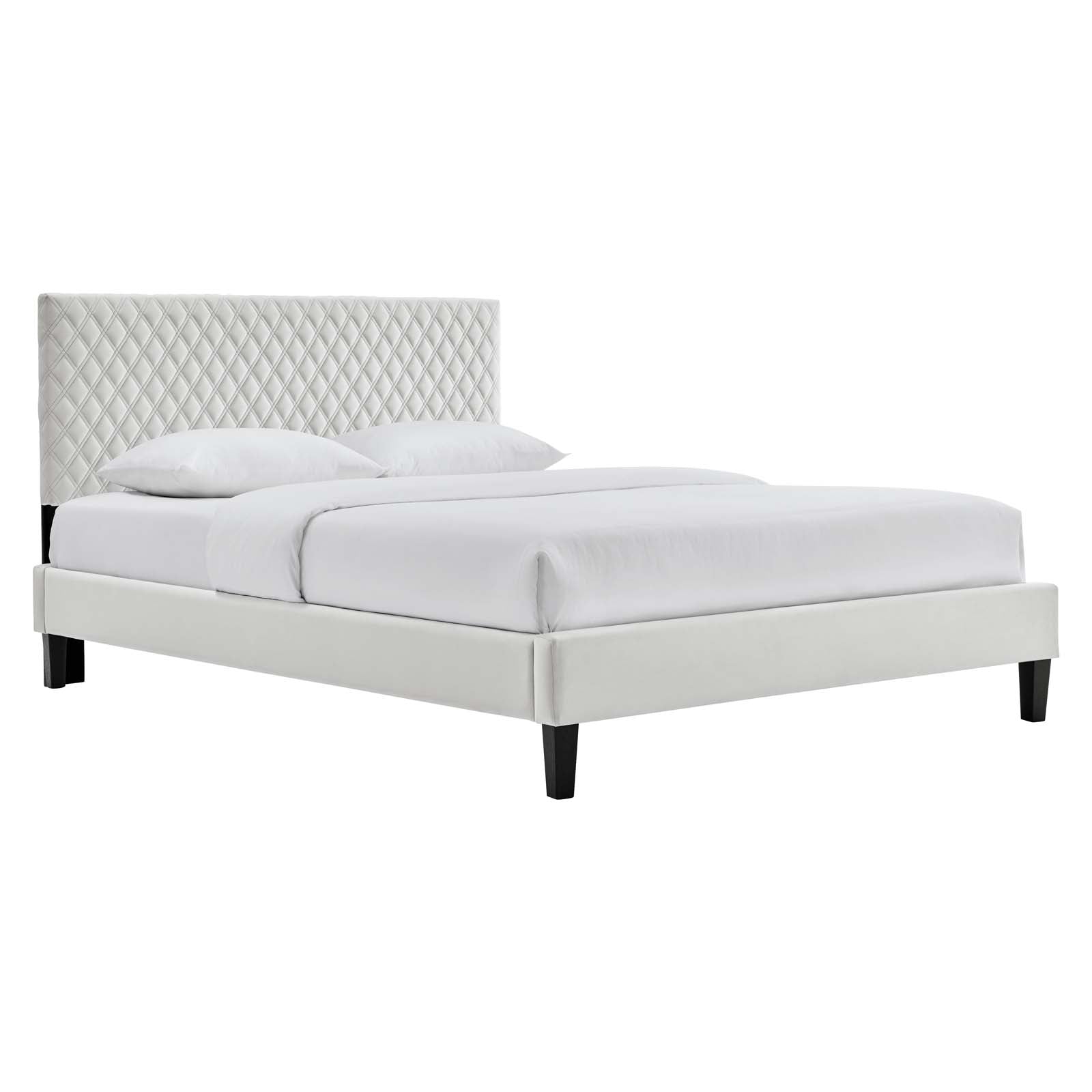 Garcelle Performance Velvet Queen Platform Bed By Modway - MOD-6289 | Beds | Modishstore - 17