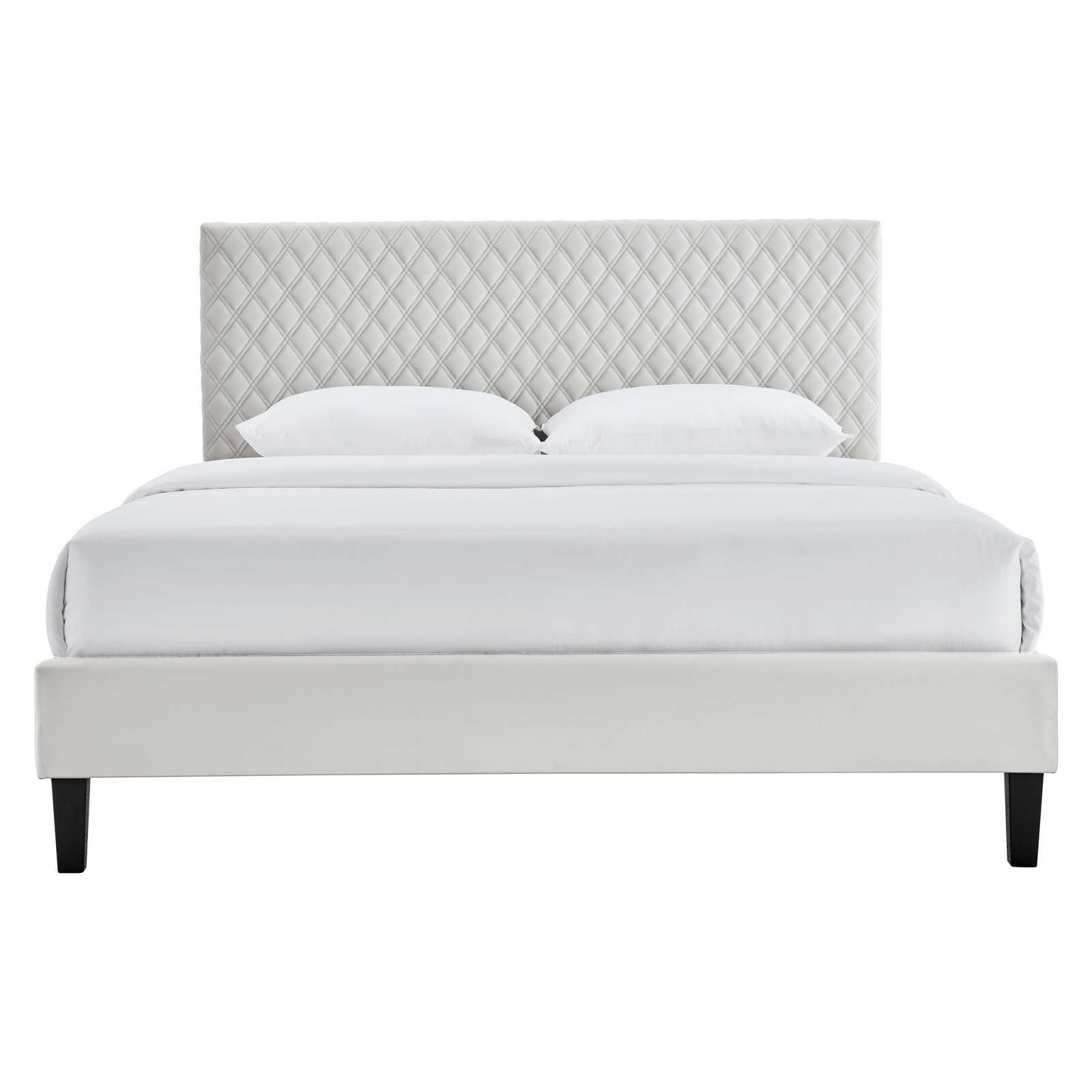 Garcelle Performance Velvet Queen Platform Bed By Modway - MOD-6289 | Beds | Modishstore - 20