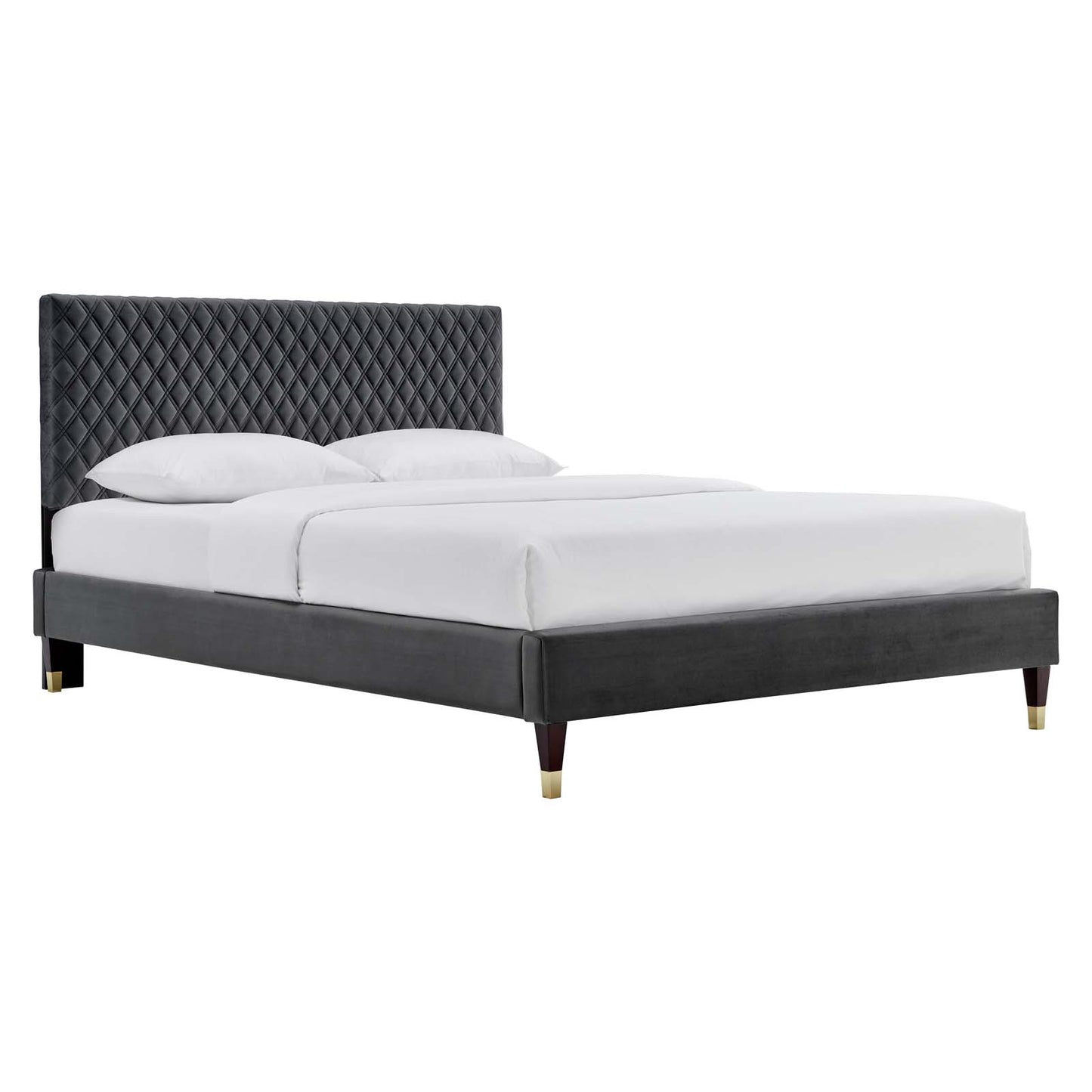 Garcelle Performance Velvet Queen Platform Bed By Modway - MOD-6290 | Beds | Modishstore - 2