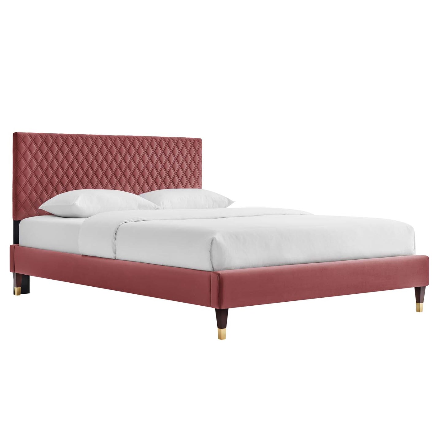 Garcelle Performance Velvet Queen Platform Bed By Modway - MOD-6290 | Beds | Modishstore - 7