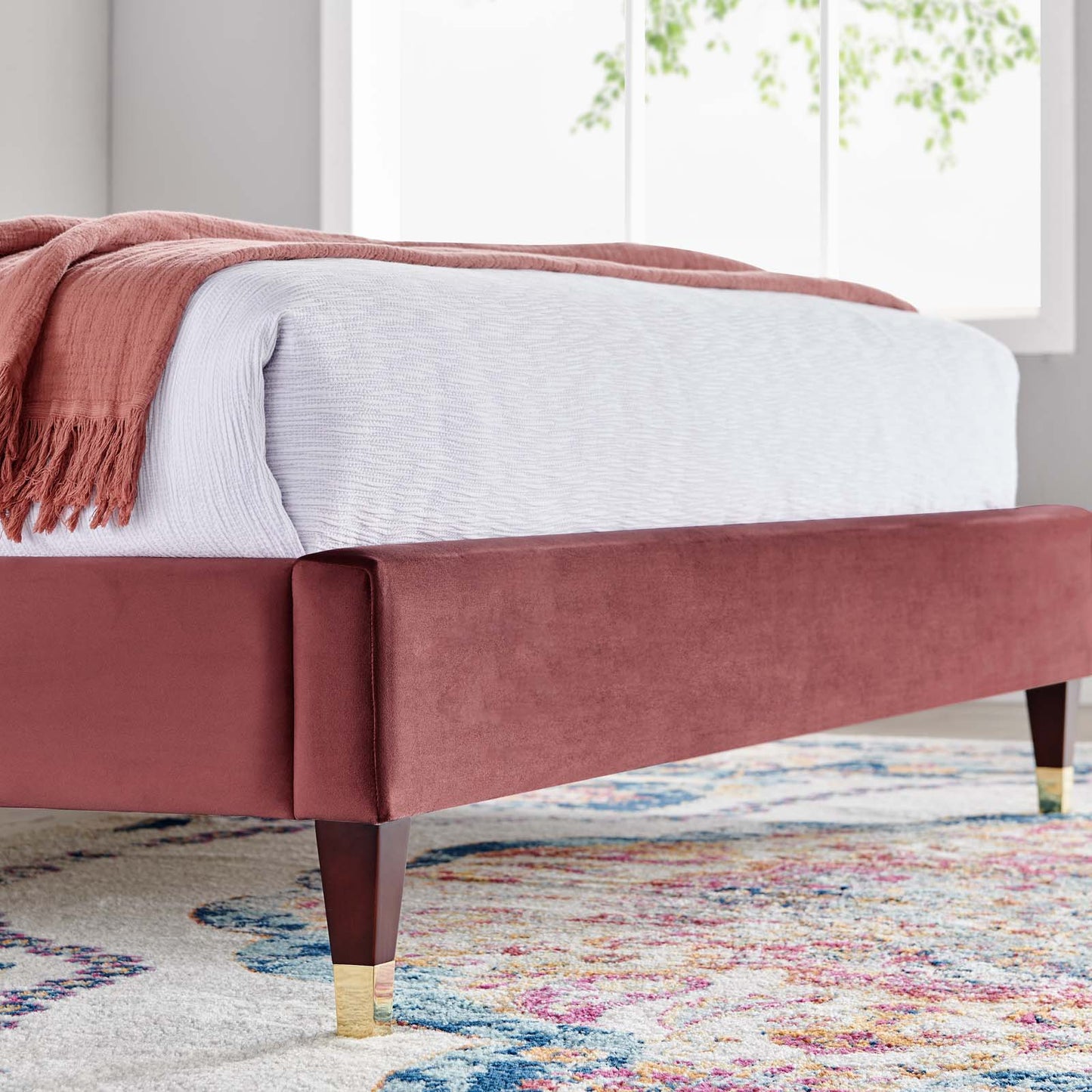 Garcelle Performance Velvet Queen Platform Bed By Modway - MOD-6290 | Beds | Modishstore - 11