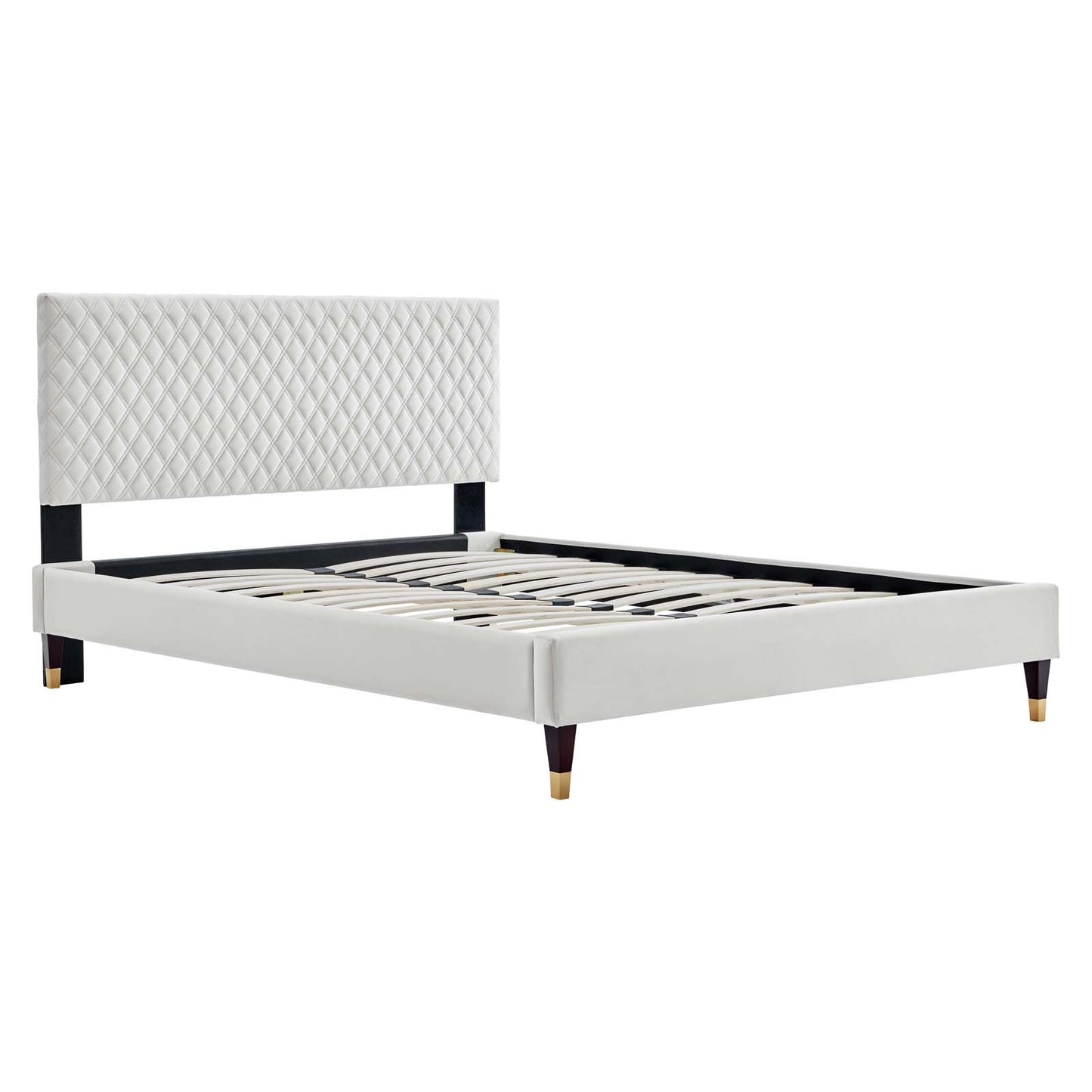 Garcelle Performance Velvet Queen Platform Bed By Modway - MOD-6290 | Beds | Modishstore - 15