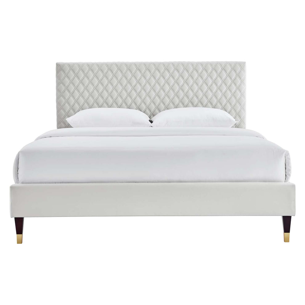 Garcelle Performance Velvet Queen Platform Bed By Modway - MOD-6290 | Beds | Modishstore - 17