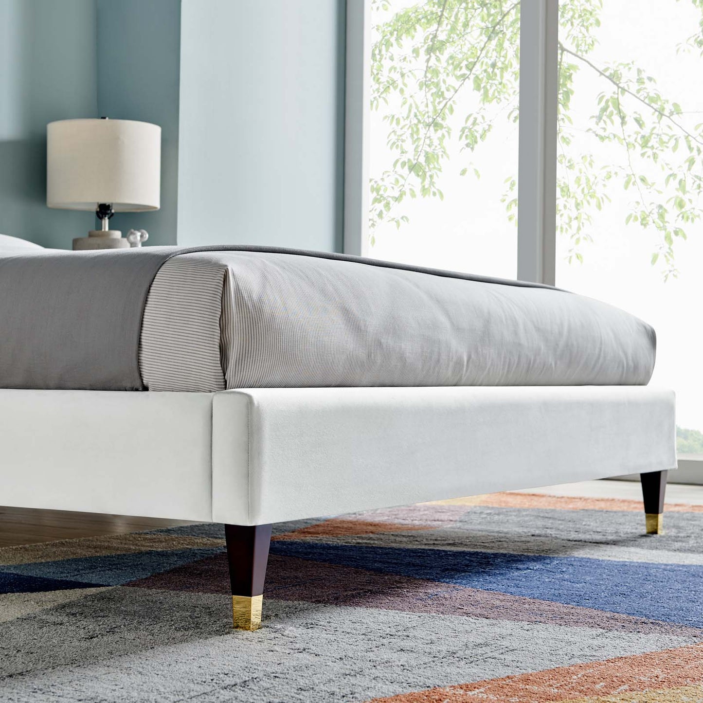 Garcelle Performance Velvet Queen Platform Bed By Modway - MOD-6290 | Beds | Modishstore - 18