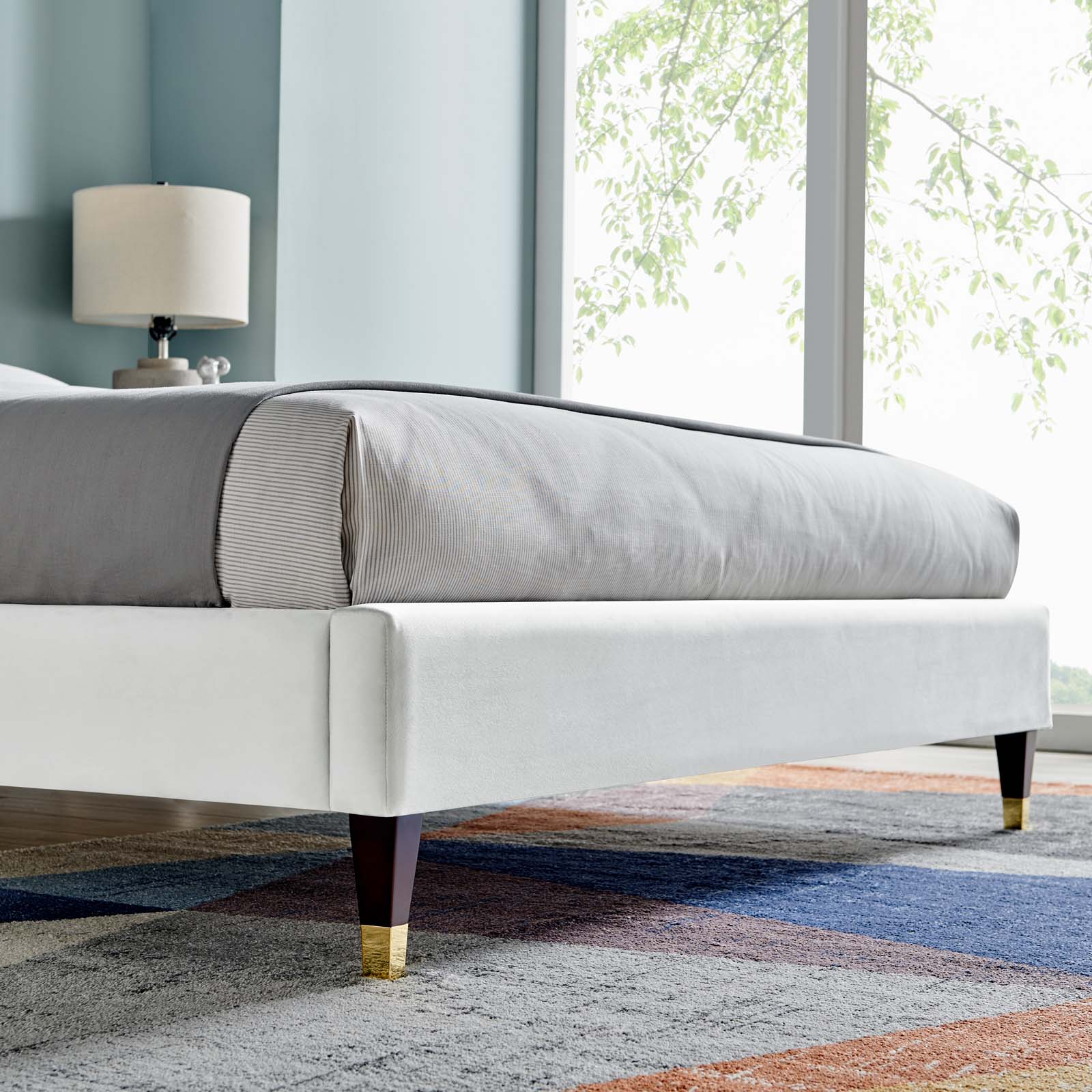 Garcelle Performance Velvet Queen Platform Bed By Modway - MOD-6290 | Beds | Modishstore - 18