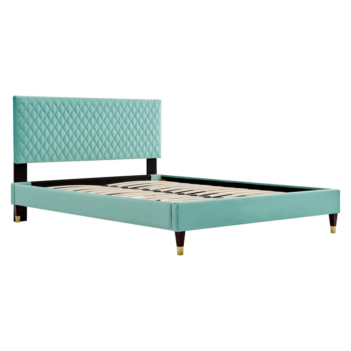 Garcelle Performance Velvet Queen Platform Bed By Modway - MOD-6290 | Beds | Modishstore - 21