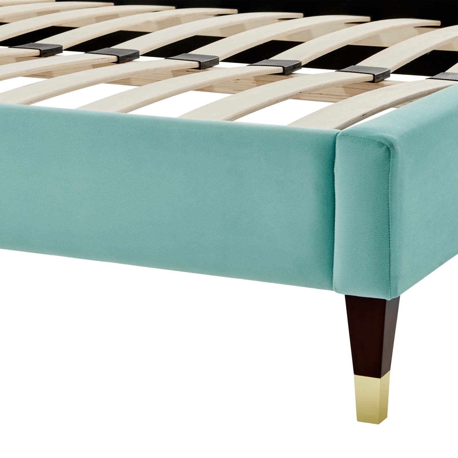 Garcelle Performance Velvet Queen Platform Bed By Modway - MOD-6290 | Beds | Modishstore - 24