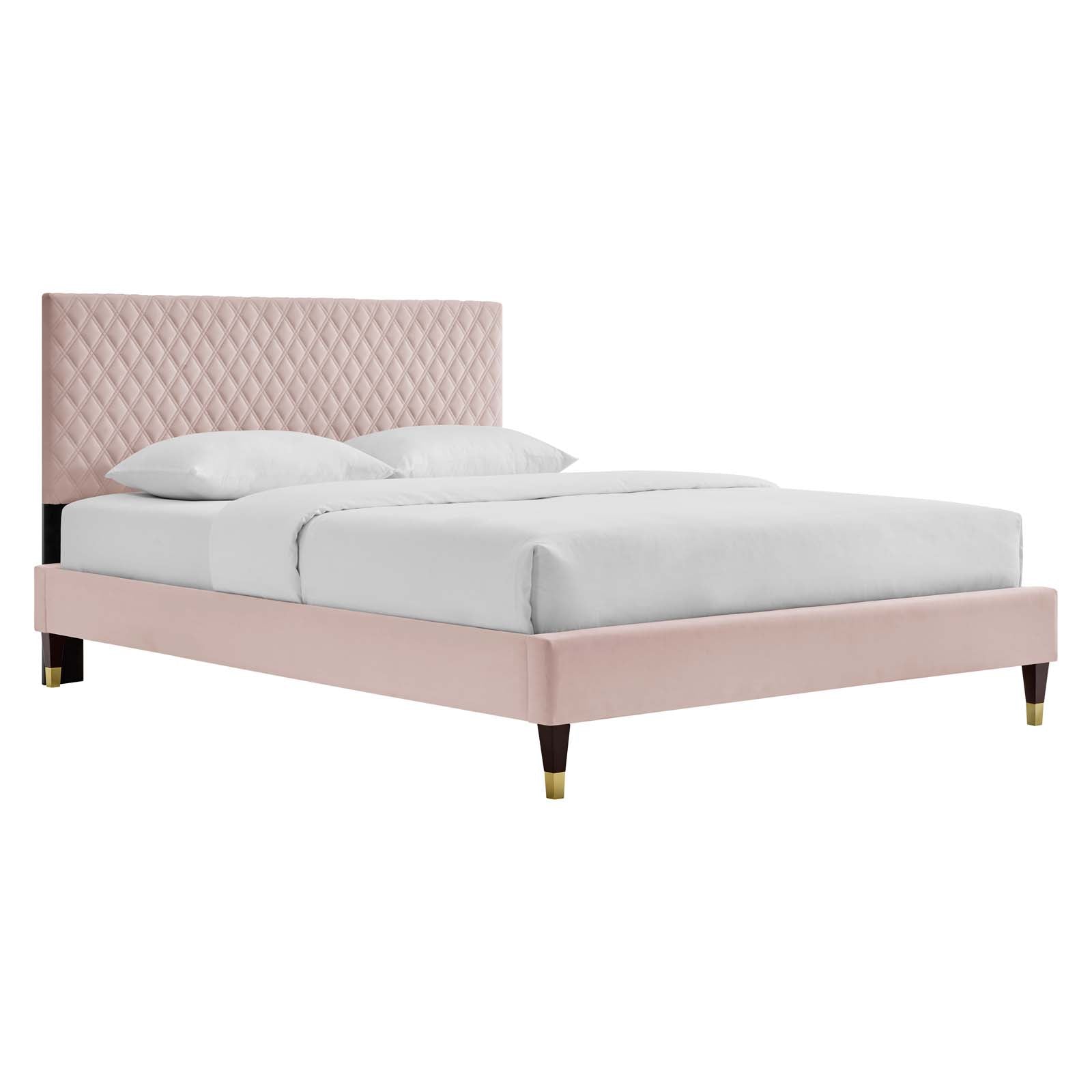 Garcelle Performance Velvet Queen Platform Bed By Modway - MOD-6290 | Beds | Modishstore - 32