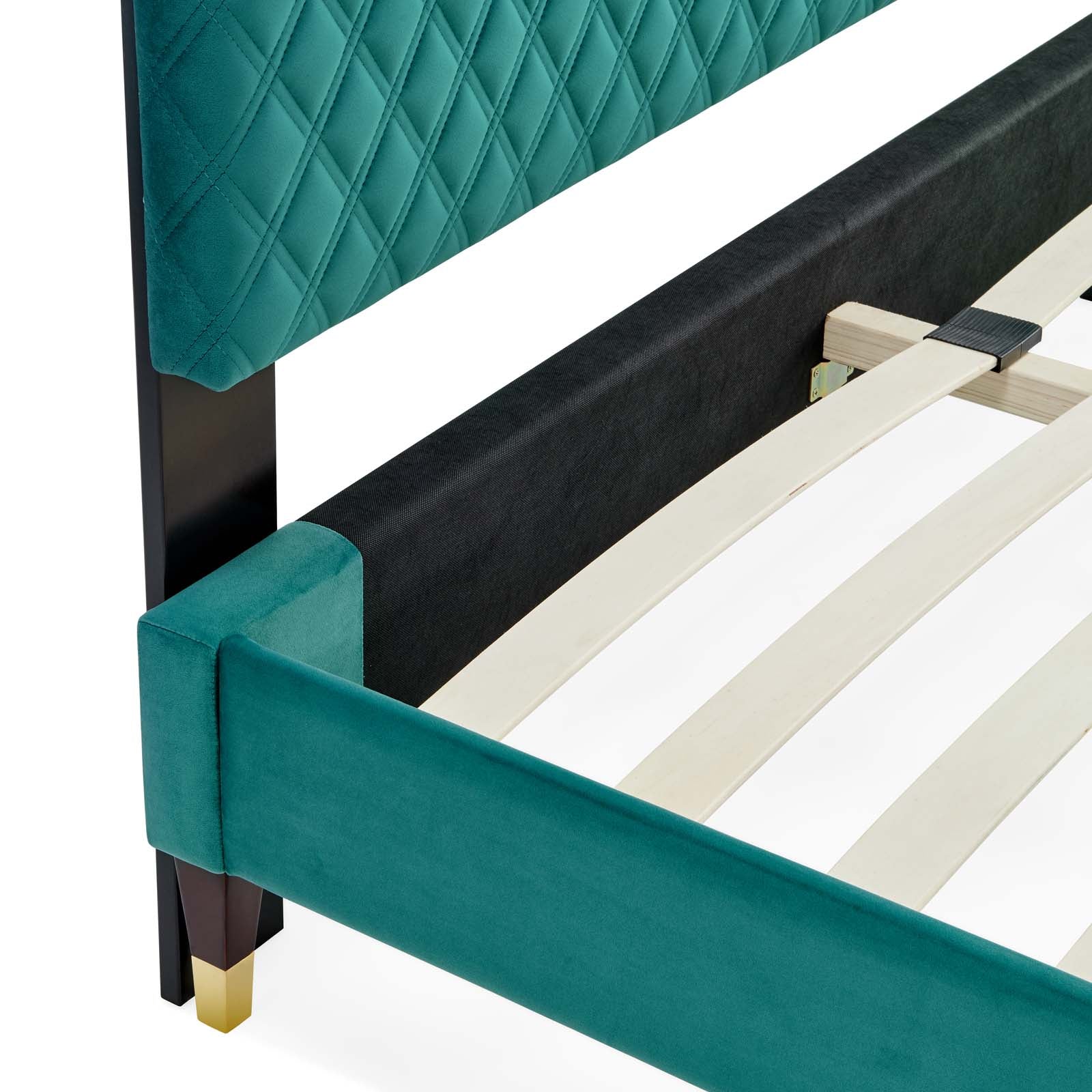 Garcelle Performance Velvet Queen Platform Bed By Modway - MOD-6290 | Beds | Modishstore - 41