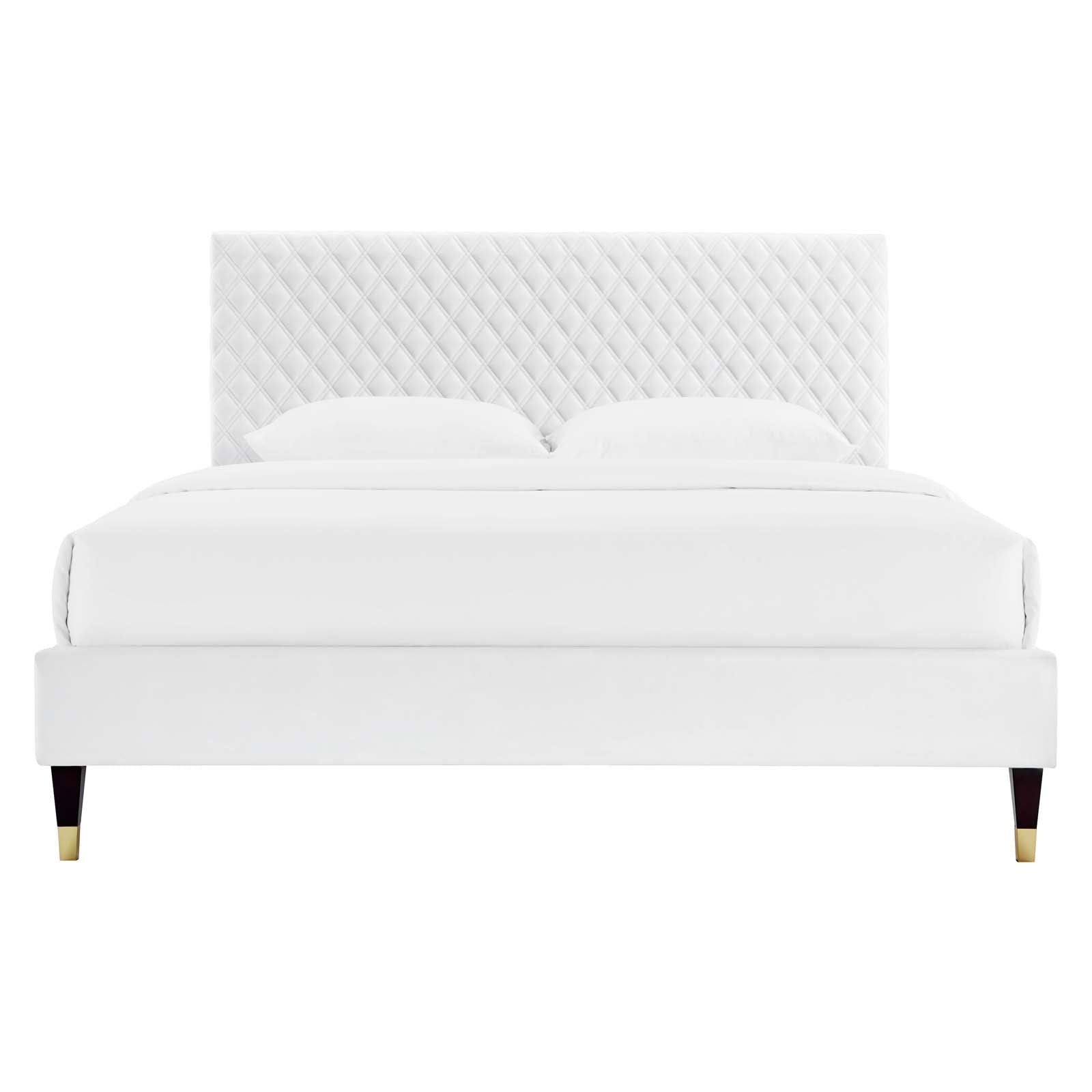 Garcelle Performance Velvet Queen Platform Bed By Modway - MOD-6290 | Beds | Modishstore - 48