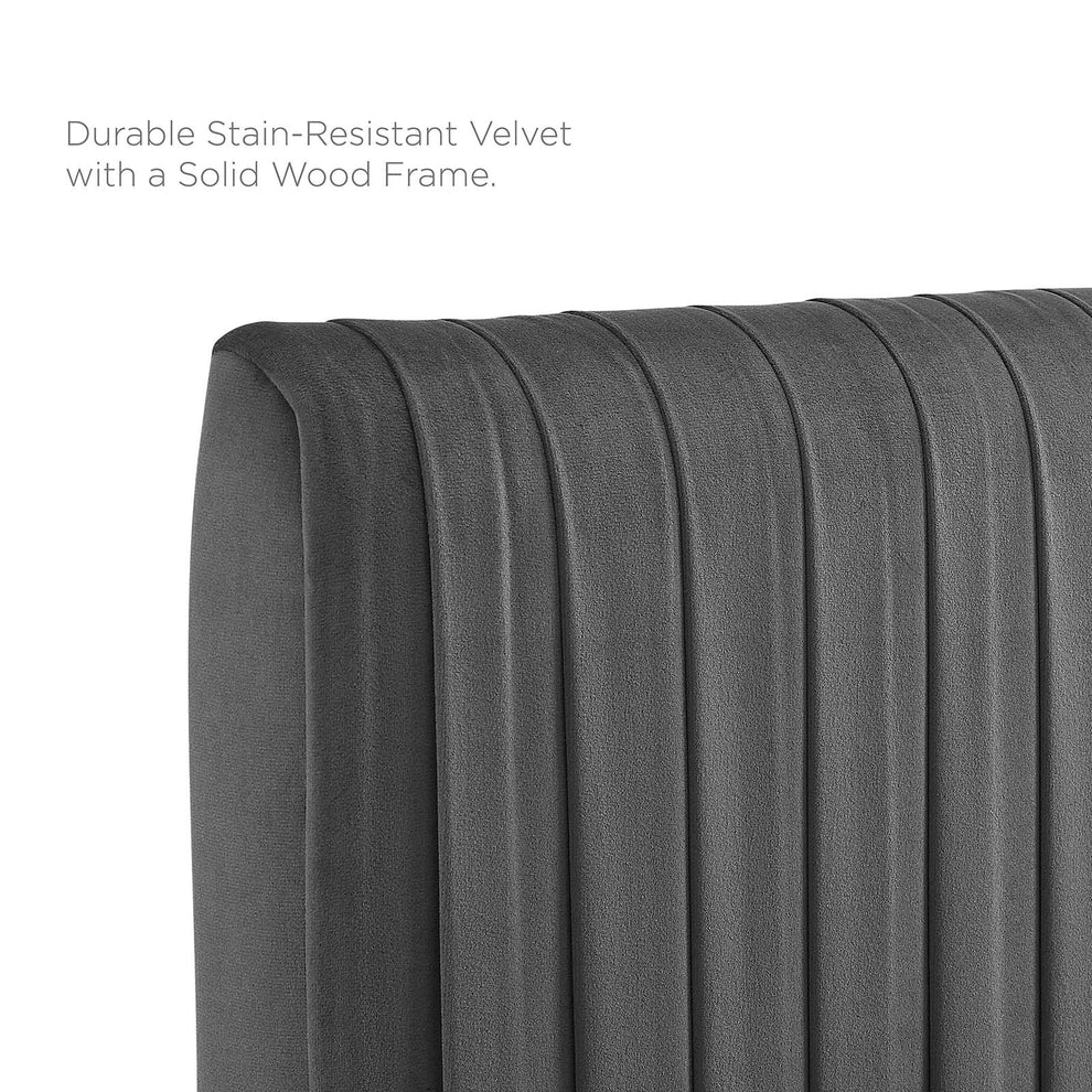 Eloise Channel Tufted Performance Velvet Full/Queen Headboard By Modway - MOD-6327 | Headboards | Modishstore - 6