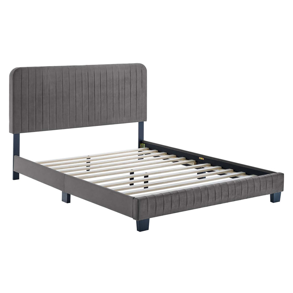 Modway Celine Channel Tufted Performance Velvet King Platform Bed - MOD-6333 | Beds | Modishstore - 8