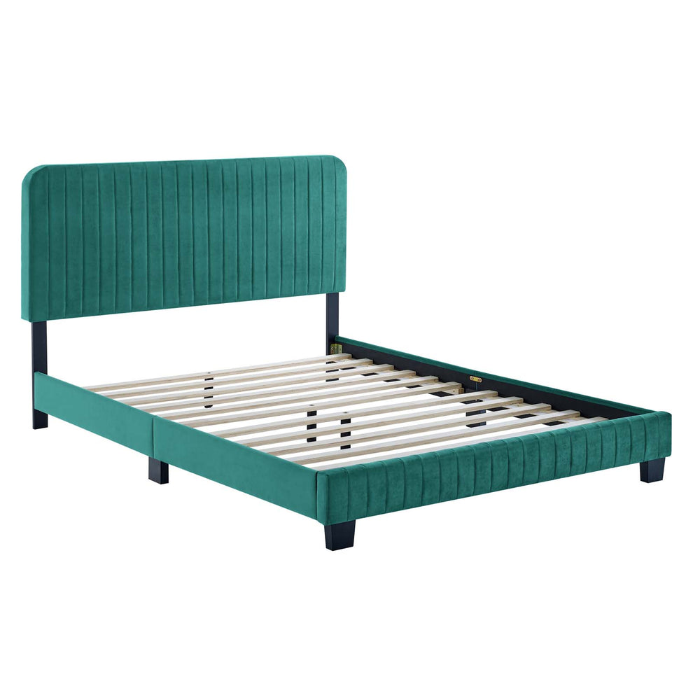 Modway Celine Channel Tufted Performance Velvet King Platform Bed - MOD-6333 | Beds | Modishstore - 23