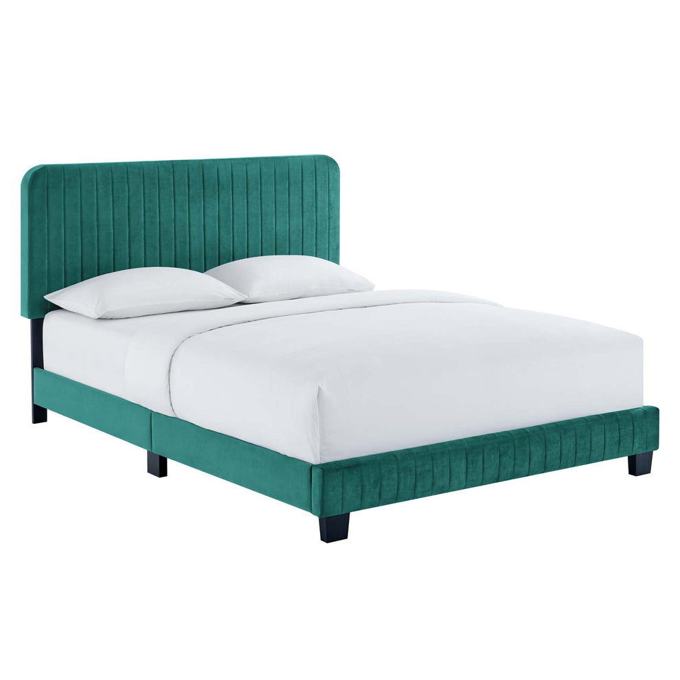 Modway Celine Channel Tufted Performance Velvet Queen Platform Bed - MOD-6334 | Beds | Modishstore - 22