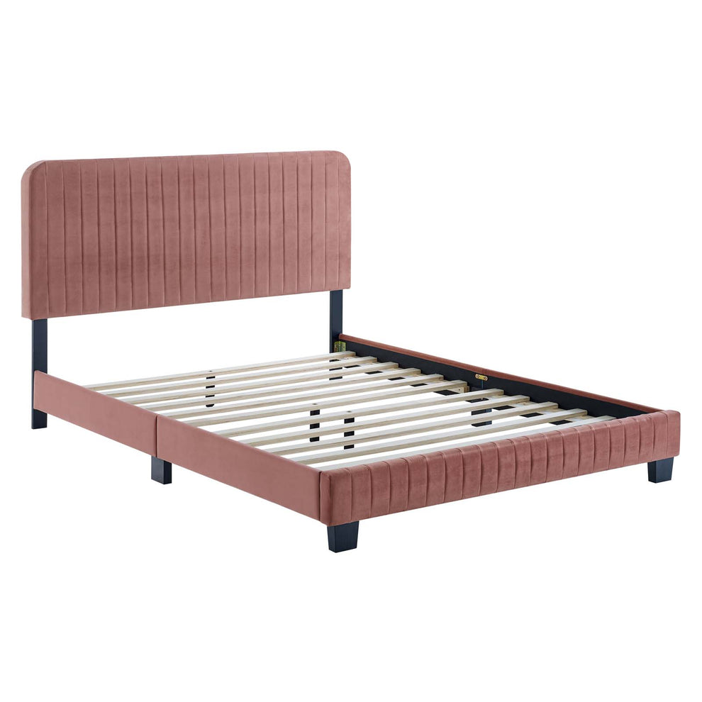 Modway Celine Channel Tufted Performance Velvet Full Platform Bed - MOD-6335 | Beds | Modishstore - 2