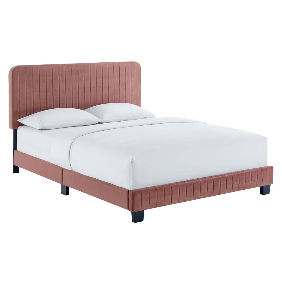 Modway Celine Channel Tufted Performance Velvet Twin Platform Bed - MOD-6336 | Beds | Modishstore - 1