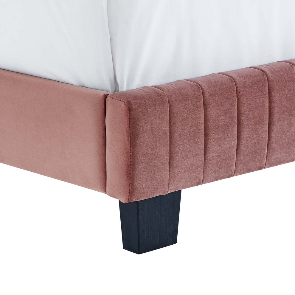 Modway Celine Channel Tufted Performance Velvet Twin Platform Bed - MOD-6336 | Beds | Modishstore - 3