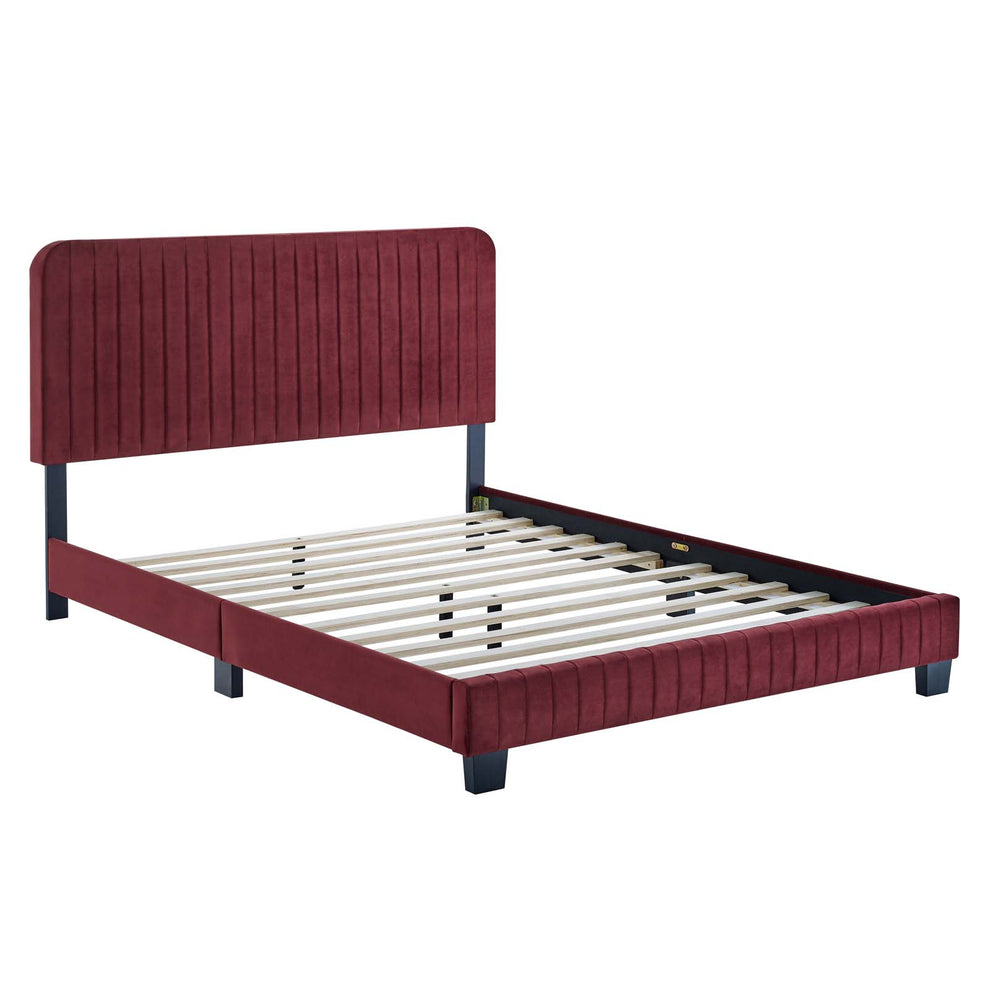 Modway Celine Channel Tufted Performance Velvet Twin Platform Bed - MOD-6336 | Beds | Modishstore - 14