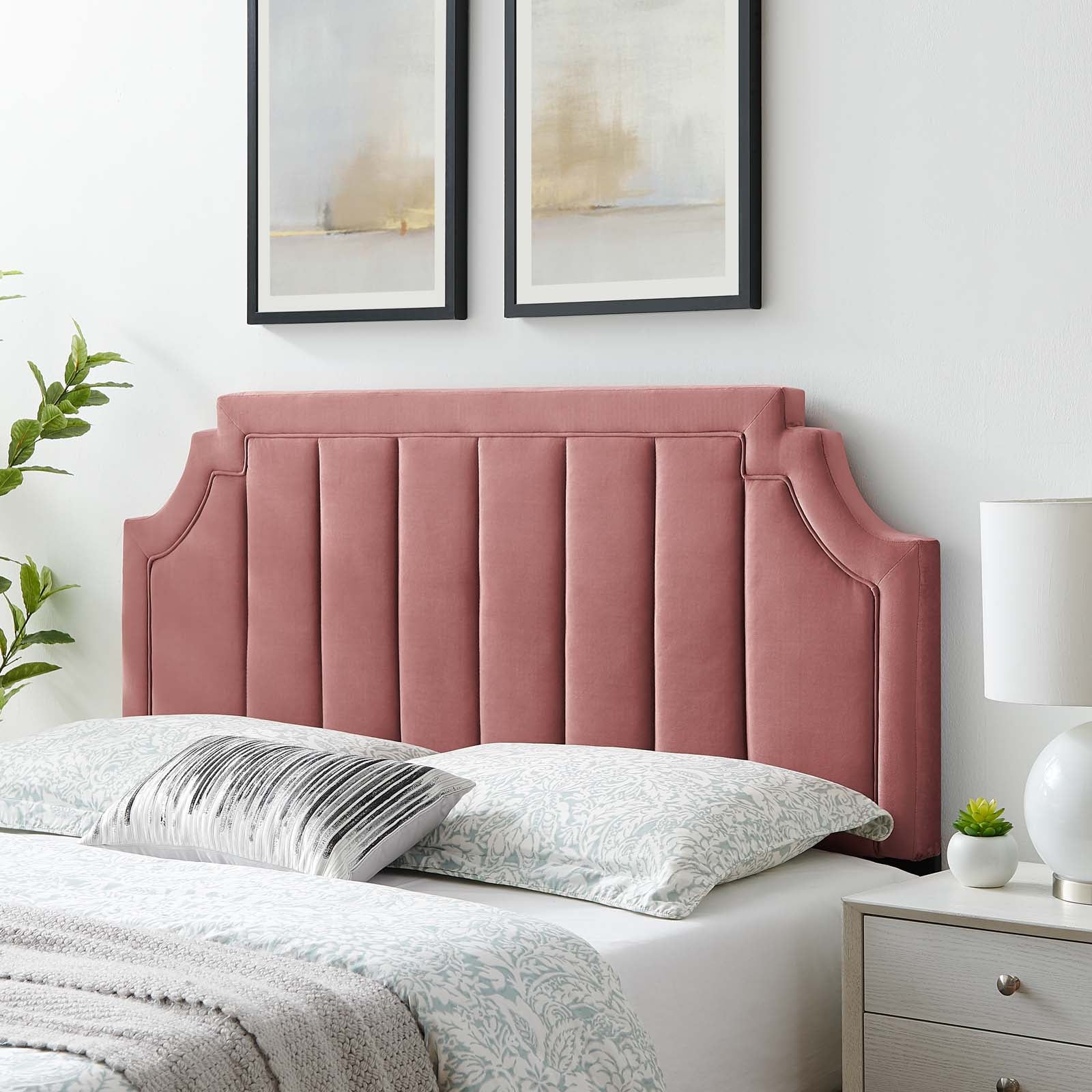 Alyona Channel Tufted Performance Velvet Twin Headboard By Modway - MOD-6346 | Headboards | Modishstore - 1