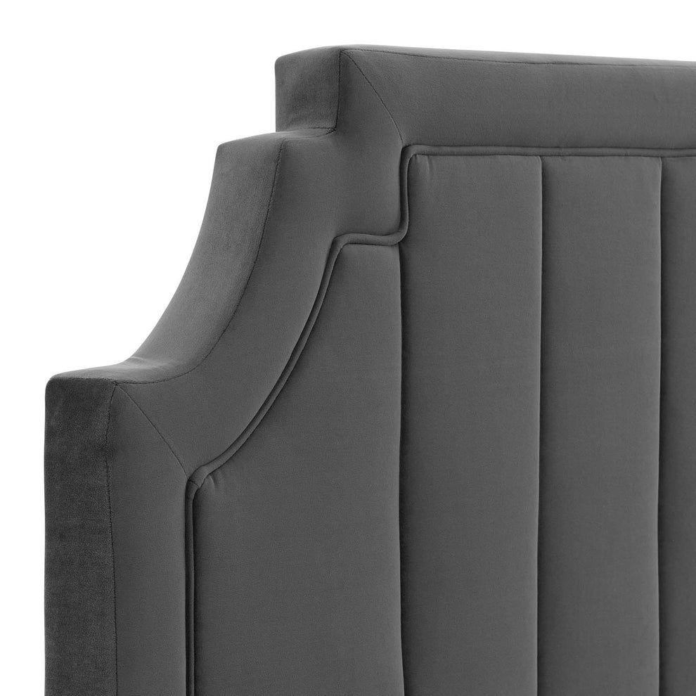 Alyona Channel Tufted Performance Velvet Full/Queen Headboard By Modway - MOD-6347 | Headboards | Modishstore - 5
