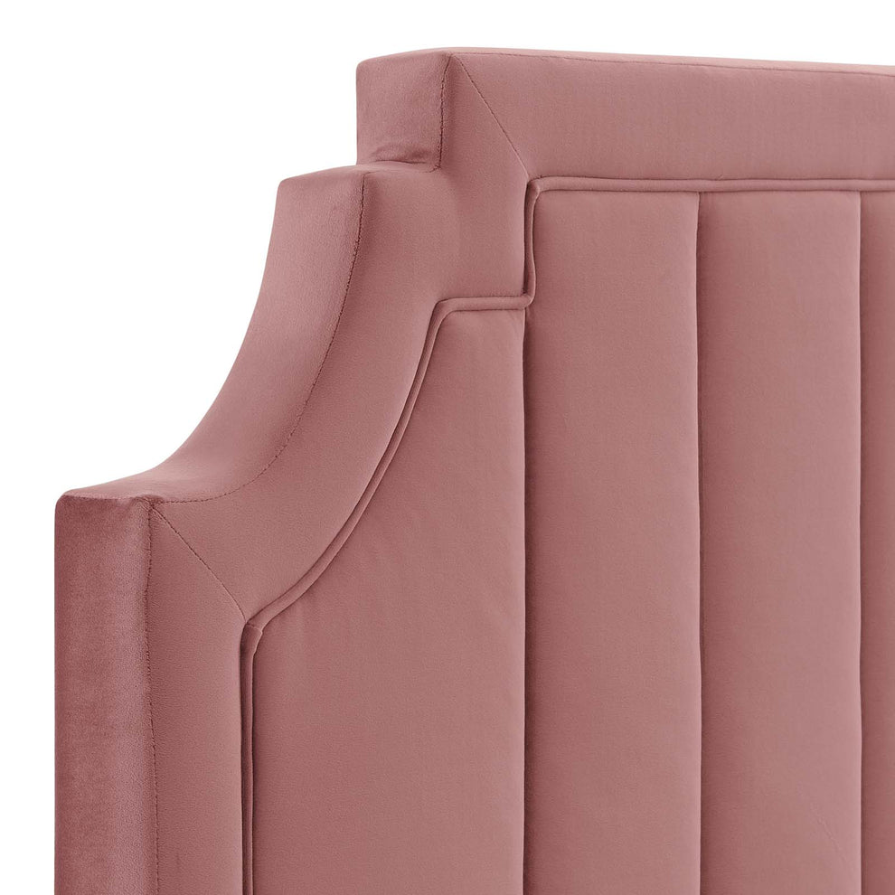 Alyona Channel Tufted Performance Velvet Full/Queen Headboard By Modway - MOD-6347 | Headboards | Modishstore - 10