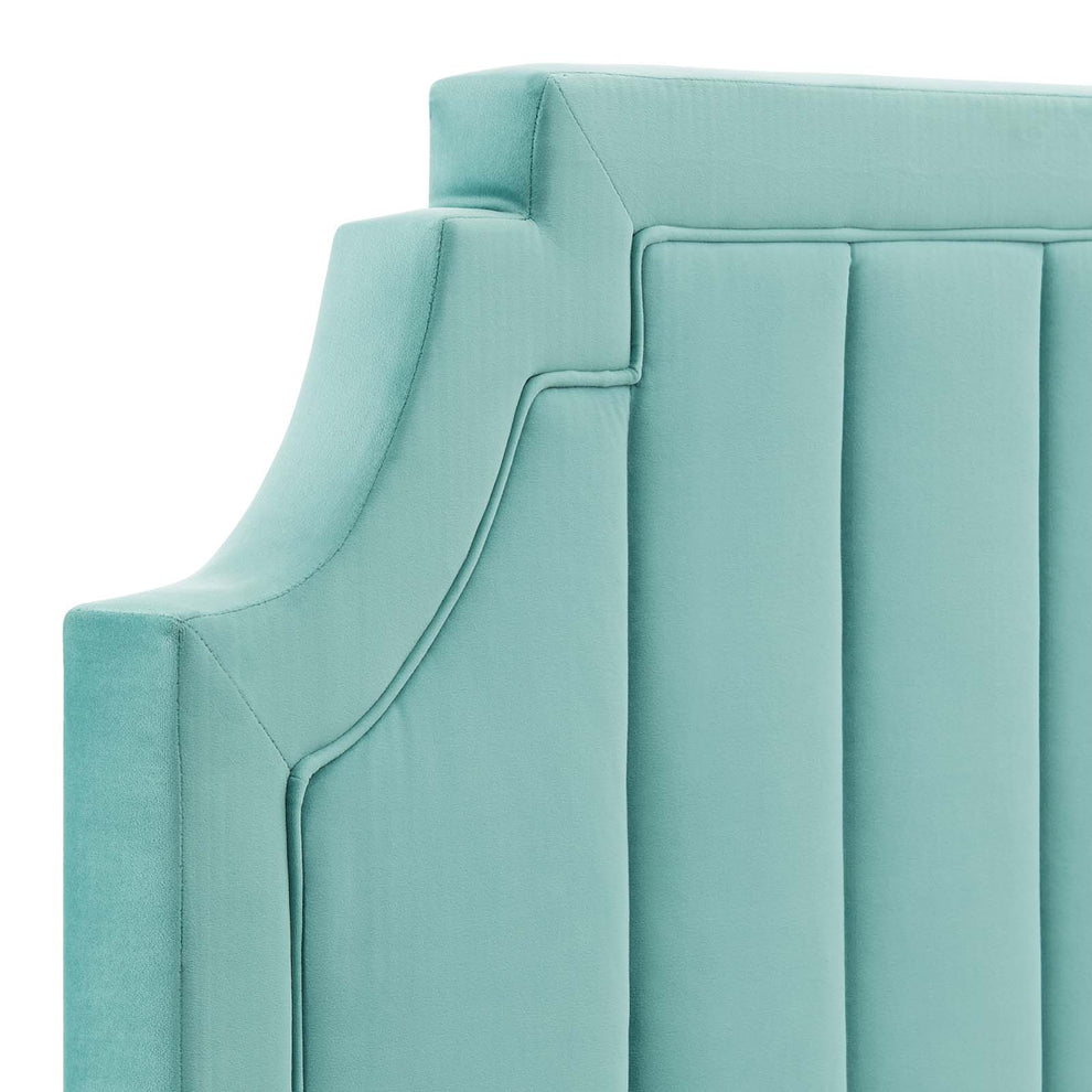 Alyona Channel Tufted Performance Velvet Full/Queen Headboard By Modway - MOD-6347 | Headboards | Modishstore - 20
