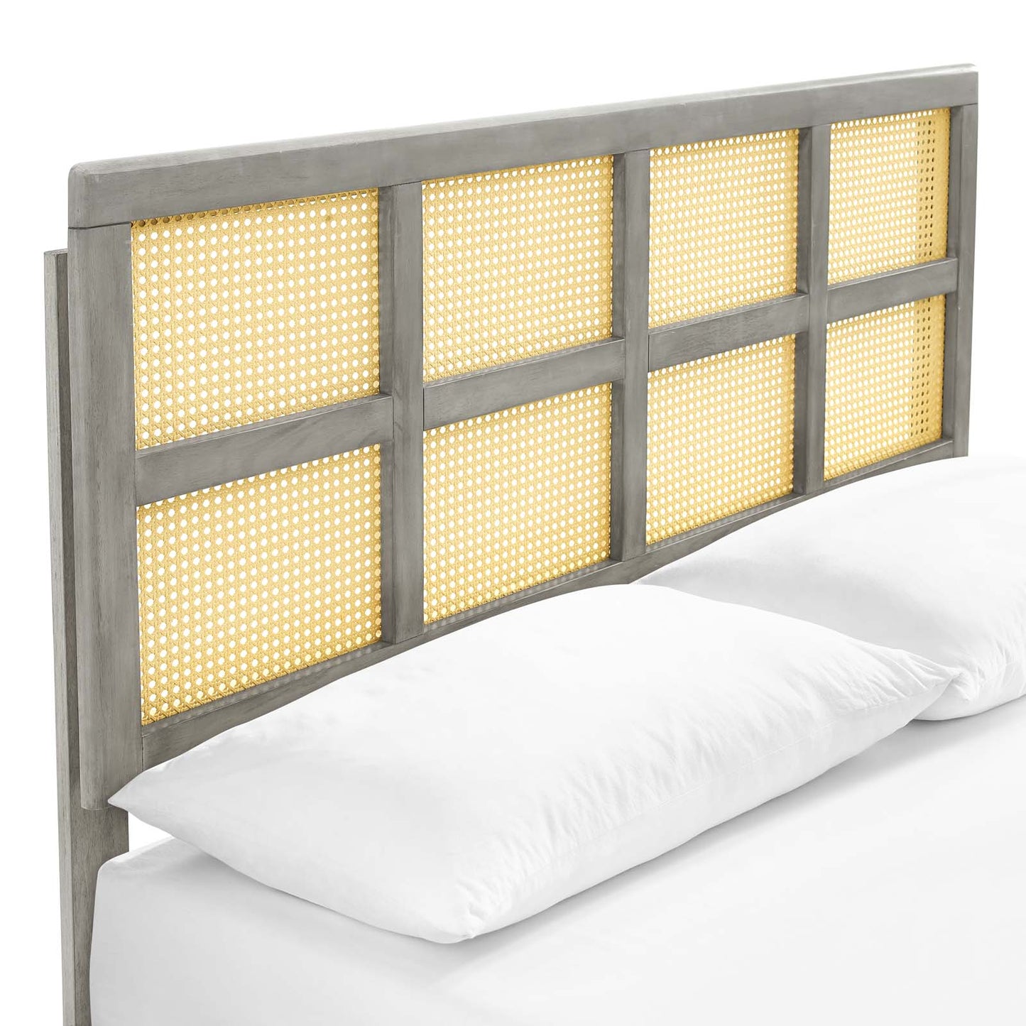 Sidney Cane and Wood Queen Platform Bed With Angular Legs By Modway - MOD-6369 | Beds | Modishstore - 11