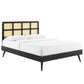 Modway Sidney Cane and Wood Queen Platform Bed With Splayed Legs - MOD-6370 | Beds | Modishstore - 1