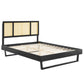 Modway Kelsea Cane and Wood Queen Platform Bed With Angular Legs | Beds | Modishstore-5