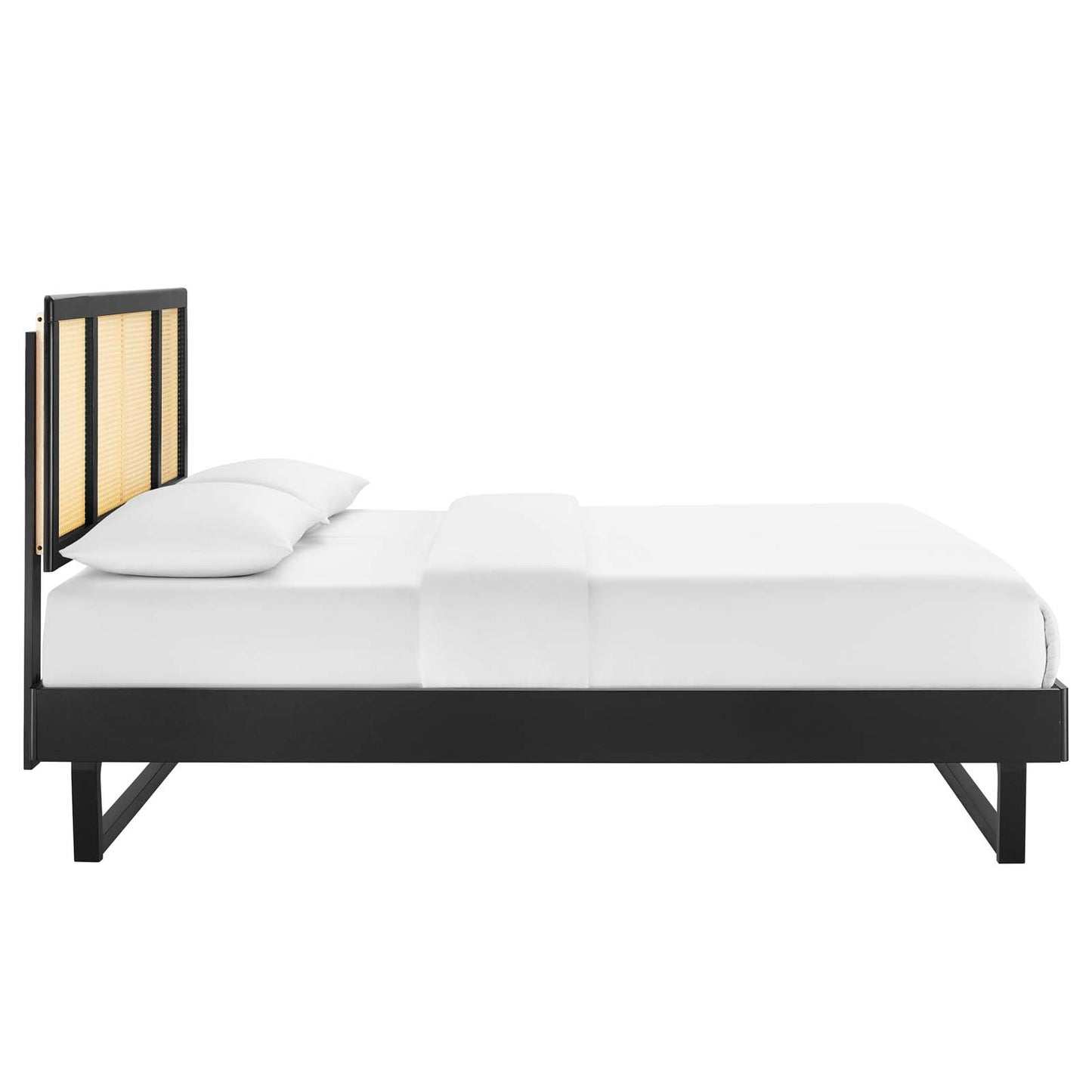 Modway Kelsea Cane and Wood Queen Platform Bed With Angular Legs - MOD-6372 | Beds | Modishstore - 3