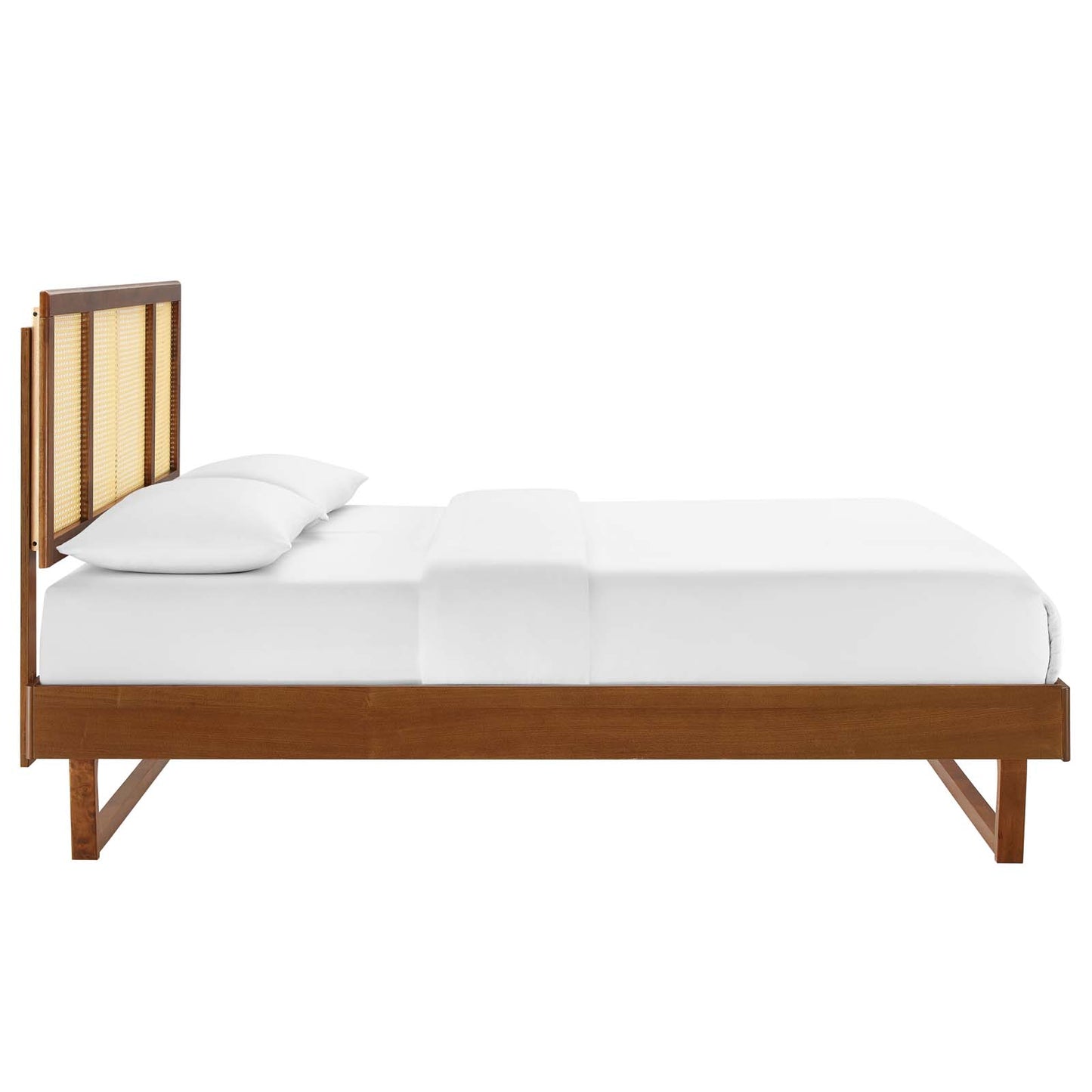 Modway Kelsea Cane and Wood Queen Platform Bed With Angular Legs | Beds | Modishstore-10