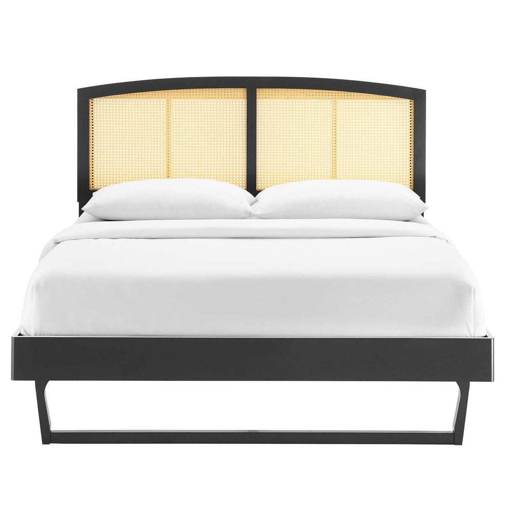 Sierra Cane and Wood Queen Platform Bed With Angular Legs By Modway - MOD-6375 | Beds | Modishstore - 10