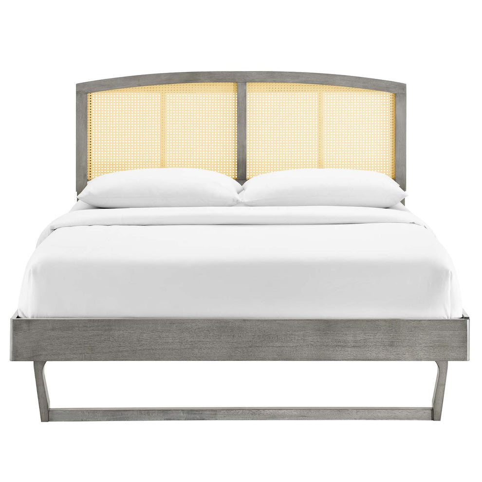 Sierra Cane and Wood Queen Platform Bed With Angular Legs By Modway - MOD-6375 | Beds | Modishstore - 5