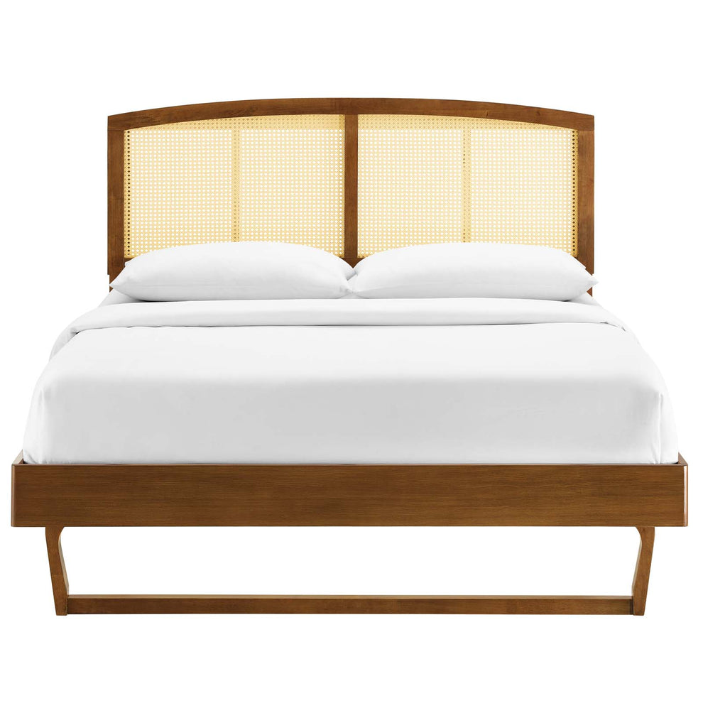 Sierra Cane and Wood Queen Platform Bed With Angular Legs By Modway - MOD-6375 | Beds | Modishstore - 14