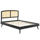 Sierra Cane and Wood Queen Platform Bed With Splayed Legs By Modway | Beds | Modishstore-3