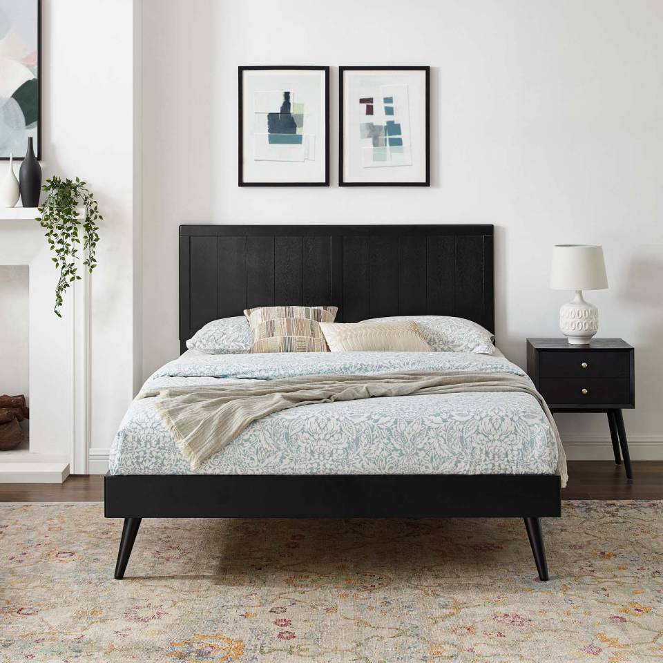 Modway Alana Queen Wood Platform Bed With Splayed Legs | Beds | Modishstore