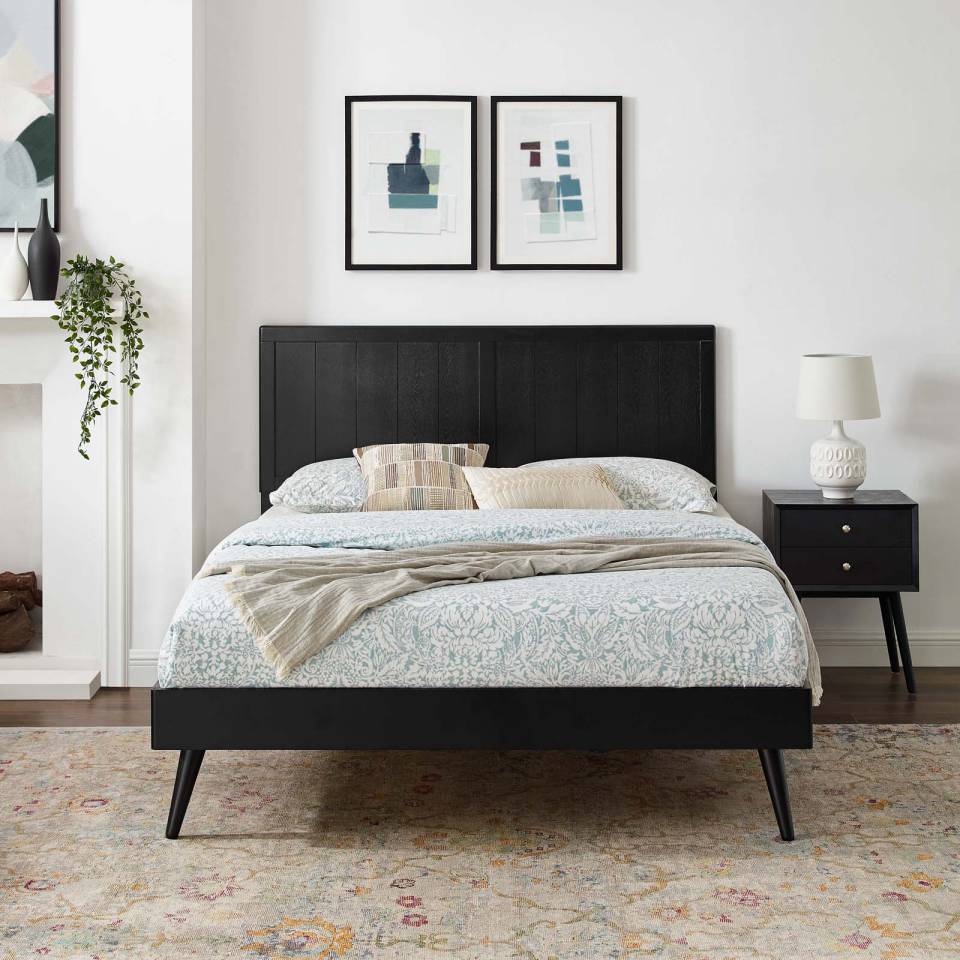 Modway Alana Queen Wood Platform Bed With Splayed Legs - MOD-6379 | Beds | Modishstore - 1