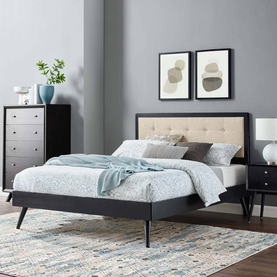 Modway Willow Queen Wood Platform Bed With Splayed Legs | Beds | Modishstore